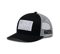 Columbia PFG Fish Flag Mesh Snap Back-Bajo Tapa, Negro/Gris Frío, Taille Unique Unisex Adulto