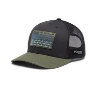 Columbia PFG Fish Flag Mesh Snap Back Gorra, Tiburón/Ciprés (Legacy), Talla única Unisex Adulto