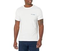 Columbia PFG Graphic T-Shirt Camiseta, Blanco/Triángulo, L para Hombre