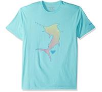 Columbia PFG Graphic T-Shirt Camiseta, Gulf Stream/Cuesta, XL para Hombre