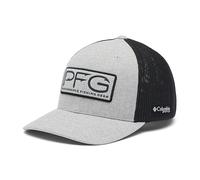 Columbia PFG Hooks Mesh Ball Cap Gorra, Cool Grey Heather/Black, S/M Unisex Adulto