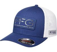 Columbia Gorra de Bola con Ganchos de Malla PFG Sombreros de Pesca, Carbono/Plata, S-M Unisex Adulto