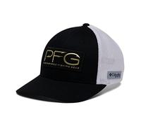Columbia PFG Hooks Mesh Ball Cap Tapa, Negro y Dorado, XXL Unisex Adulto