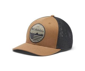 Columbia PFG Logo Mesh Snap Back-High Crown, Delta, tiburón, Bandera, L/XL