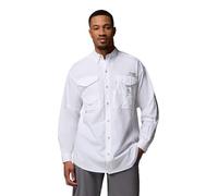 Columbia PFG Long Sleeve Shirt Camisa de Manga Larga Bonehead, Blanco, L para Hombre