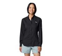 Columbia PFG Tamiami II - Camisa de Pesca de Manga Larga para Mujer, Color Negro, Talla 2X