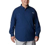 Columbia PFG Tamiami II - Camiseta de Manga Larga para Hombre, Hombre, 1286061, Gris Oscuro, XXL