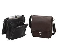 Columbia piel Vertical Messenger bolso para portátil (Bellino)