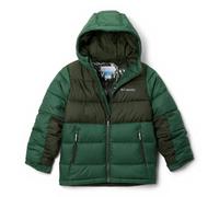Columbia Pike Lake 2 - Chaqueta con capucha unisex para jóvenes, chaqueta acolchada con capucha, bosque lluvioso, paisaje verde, talla XS