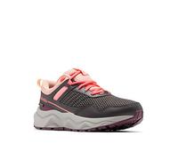 Columbia Plateau Waterproof Zapatillas De Senderismo Y Trekking impermeables para Mujer, Gris (Dark Grey x Neon Sunrise), 40 EU