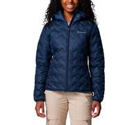 Columbia Delta Ridge Down Hooded Jacket, Chaqueta De Plumas Acolchada Con Capucha Mujer, Collegiate Navy, L