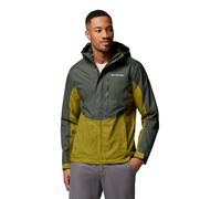 Columbia Chaqueta impermeable para hombre Pouring Adventure 3 Verde/Verde musgo Talla XL