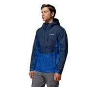 Columbia Pouring Adventure 3 Jacket, Chaqueta impermeable para la lluvia Hombre, Azul marino universitario, azul montaña, M