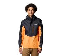 Columbia Pouring Adventure 3 Jacket, Chaqueta impermeable para la lluvia Hombre, Negro/Koi, S