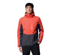 Columbia Pouring Adventure 3 Jacket, Chaqueta impermeable para la lluvia Hombre, Zing, tiburón, S