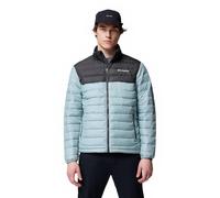 Columbia Powder Lite 2 - Chaqueta acolchada para hombre, azul aplastado, tiburón, talla XL