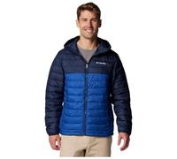 Columbia Powder Lite 2 - Chaqueta con capucha para hombre, azul montaña/azul marino universitario, talla M
