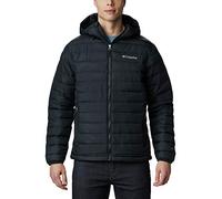 Columbia Powder Lite Hooded Jacket, Chaqueta Acolchada Con Capucha Hombre, Black, XL