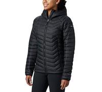 Columbia Powder Lite Hooded Jacket, Chaqueta Acolchada Con Capucha Mujer, Black, S