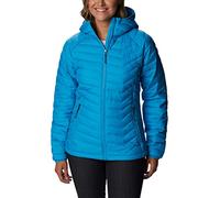 Columbia Powder Lite Hooded Jacket, Chaqueta Acolchada Con Capucha Mujer, Blue Chill, XS