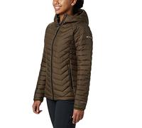 Columbia Powder Lite Hooded Jacket, Chaqueta Acolchada Con Capucha Mujer, Olive Green, XS