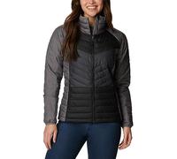 Columbia Powder Lite Jacket, Chaqueta Acolchada para Mujer, City Grey/Black/Shark, Talla XL