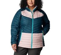 Columbia Powder Lite Jacket, Chaqueta Acolchada para Mujer, Night Wave/Dusty Pink, Talla S