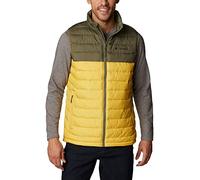 Columbia Powder Lite Vest Chaleco Acolchado, Golden Nugget/Stone Green, M Hombre