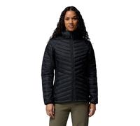 Columbia Powder Pass 3 Hybrid - Chaqueta acolchada con capucha para mujer, color negro, talla L