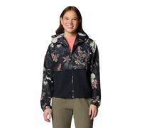 Columbia Printed Windbreaker Spire Valley-Cortavientos Estampado, Negro Outbacked/Negro, M para Mujer
