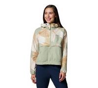 Columbia Printed Windbreaker Spire Valley-Cortavientos Estampado, Safari Rays/Safari, S para Mujer