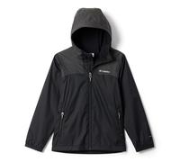 Columbia Rainy Trails 3 - Chaqueta con forro polar para niños, impermeable, color negro, talla S