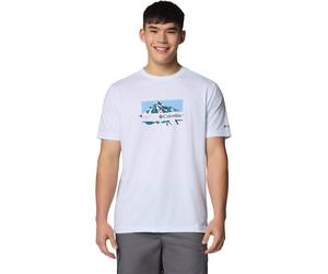 Columbia - Ropa de senderismo - Ice Lake II SS Tee White, Peak Direction - Talla S - Blanco Blanco S