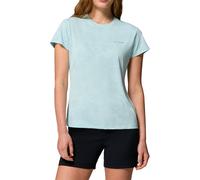 Columbia - Ropa de senderismo mujer - Bluebird Canyon II SS Crew Marine Light Florage Jacquard para Mujer - Talla L - Azul Azul L