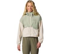 Columbia - Ropa de senderismo mujer - Spire Valley Cropped Windbreaker Safari, Dark Stone para Mujer - Talla L - Beige Beige L