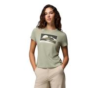 Columbia Ruby Springs Graphic - Camiseta de Manga Corta Ajustada de Manga Corta para Mujer, diseño de Paisaje de Luna de Safari, Talla XL