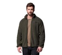 Columbia Rugged Ridge High Pile - Chaqueta de forro polar con cremallera completa para hombre, color verde, talla M