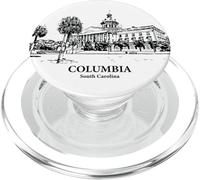 Columbia SC - Ilustración de Paisaje Urbano de Tinta PopSockets PopGrip para MagSafe