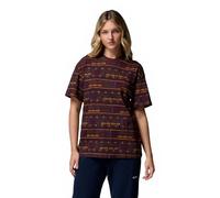 Columbia Sequoia Grove - Camiseta de Manga Corta para Mujer, diseño de Vino Rico, horizontes, Talla S