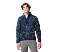 Columbia Sequoia Grove - Chaqueta de forro polar con cremallera completa estampada para hombre, Collegiate Navy Horizons, XXL