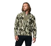 Columbia Sequoia Grove - Chaqueta de forro polar con cremallera completa estampada para hombre, color verde piedra, talla M