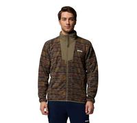 Columbia Sequoia Grove - Chaqueta de forro polar con cremallera completa estampada para hombre, Stone Green Horizons, talla M