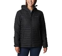 Columbia Silver Falls Hooded Jacket, Chaqueta Acolchada Con Capucha para Mujer, Black, Talla M