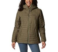 Columbia Silver Falls Hooded Jacket, Chaqueta Acolchada Con Capucha para Mujer, Stone Green, Talla L