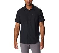 Columbia Silver Ridge Utility Lite - Camisa de Senderismo de Manga Corta para Hombre, Color Negro, Talla L