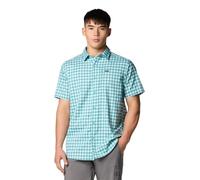 Columbia Silver Ridge Utility Lite - Camisa de Senderismo de Manga Corta para Hombre, Tela Escocesa Azul Ondulado, 4X