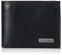 Columbia Slim Bifold Wallet Billetera, Negro (Black Plaque), Talla única para Hombre