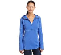 Columbia Sportswear I2O - Sudadera con capucha y cremallera de 1/2 para mujer, azul brillante, talla M