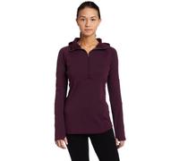 Columbia Sportswear I2O - Sudadera con capucha y cremallera de 1/2 para mujer, color cereza negra, talla XL