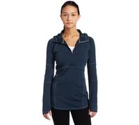 Columbia Sportswear I2O - Sudadera con capucha y cremallera de 1/2 para mujer, color verde azulado profundo, talla XL